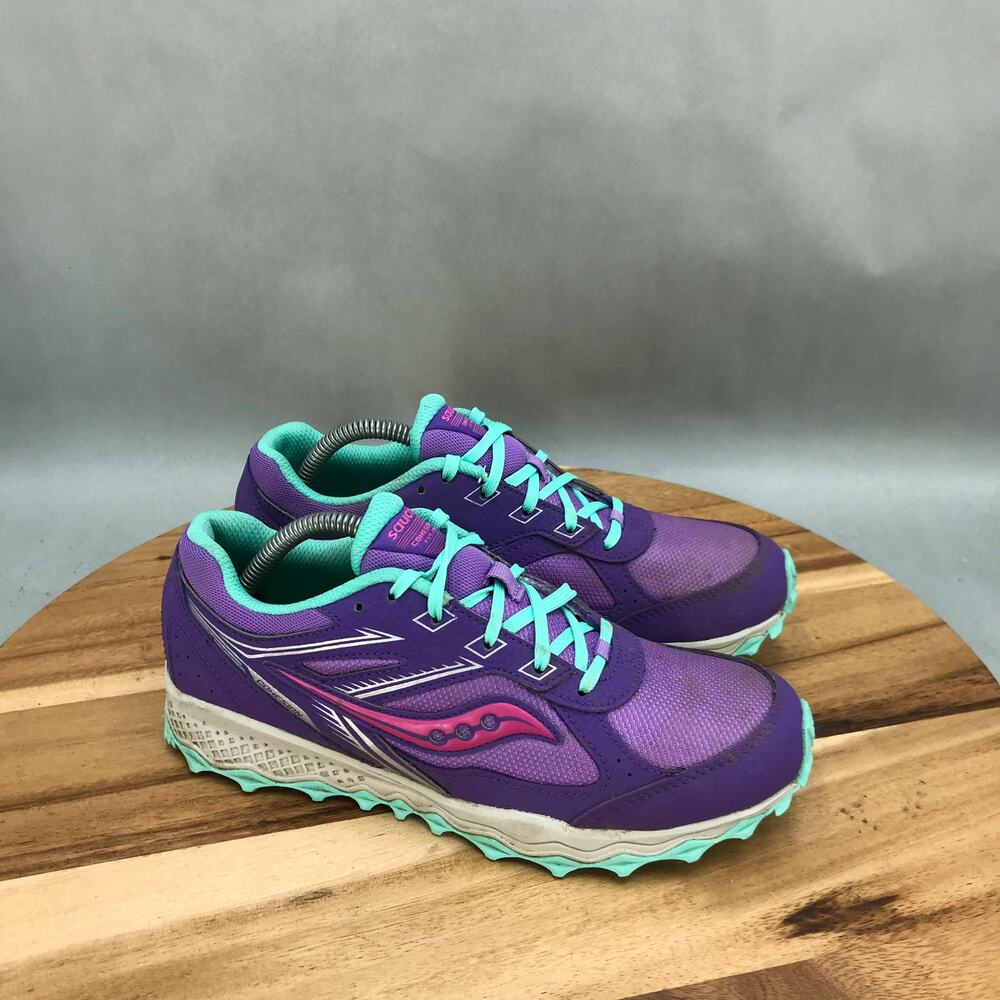 Saucony Kids Purple and Teal Running Shoes